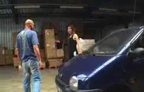 زوجة الهواة اللسان مع نائب الرئيس في الفم وابتلاع.